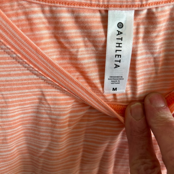 Athleta Coral Striped Tank Top - Picture 2 of 3